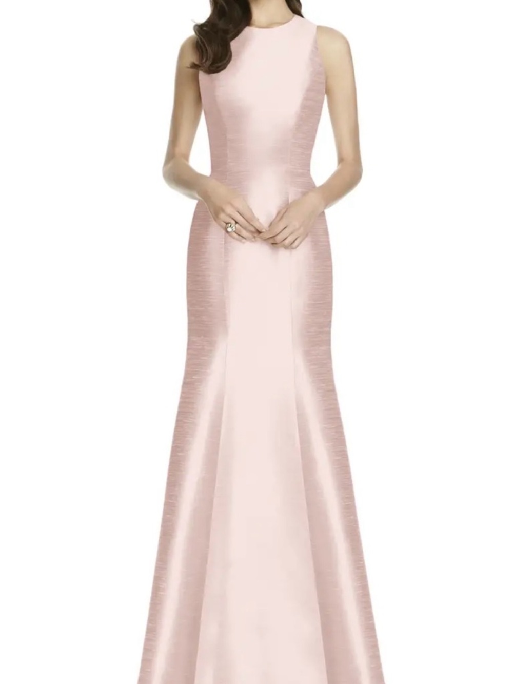Alfred Sung Sleeveless pearl Pink  Mermaid Evening gown